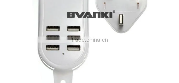 2016 trending products 25W 5A 6 ports wall usb tablet charger for mobile phone for iphone6 bulk buy from china free sample