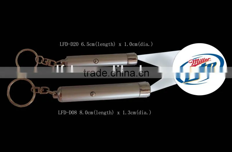 Newest Style led projector keychain torch led projector keyring led logo customed torch keyring