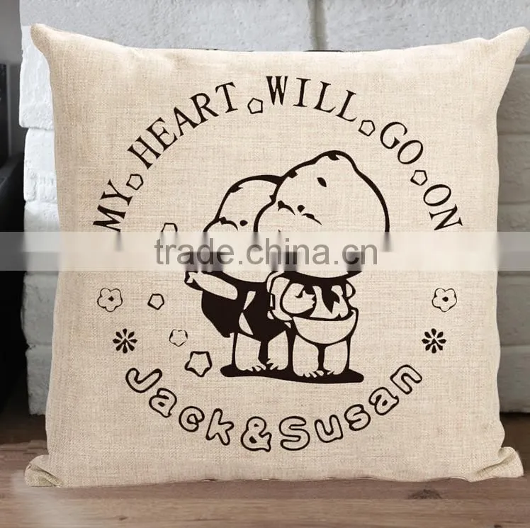 A wedding gift Wedding cotton and linen pillow pillows on the sofa cushion for leaning on wholesale