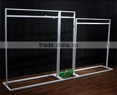 Dual pipe cloth iron hanger rack,portable folding stand for garments display