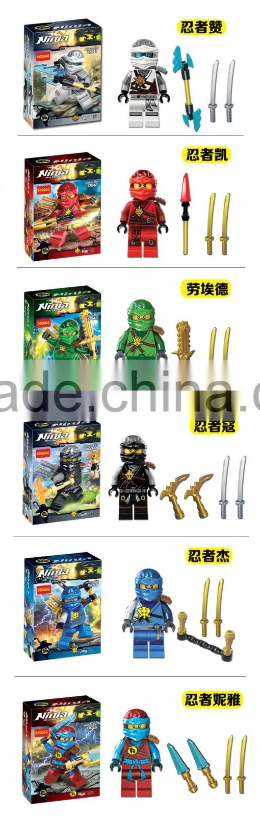 Decool 10041-10046 Ninja pirate 6pcs/lot Minifigure Toy Building bricks Blocks Toys