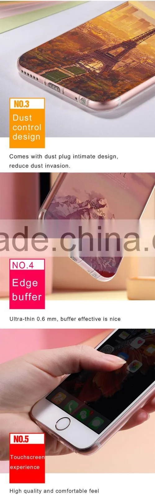 oem accessoriescase universal silicone phone case 3d sublimation tpu case waterproof shockproof dustproof cell phone for iphone6