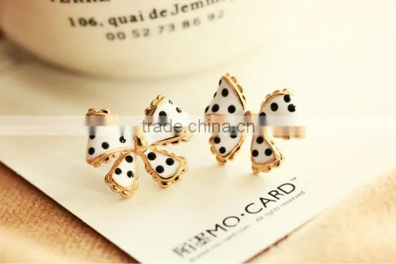 Fashion bowknot earrings pink bowknot earring bowknot stud earrings