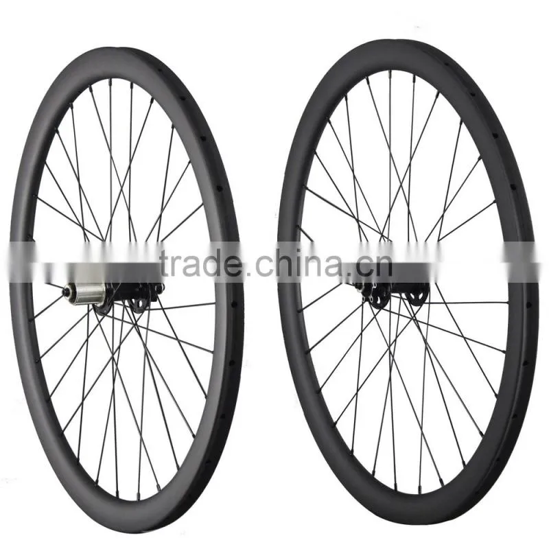 40mm tubular 700c road disc brake carbon wheel,bicycle carbon wheelset with titamium quick release double disc brake W40T