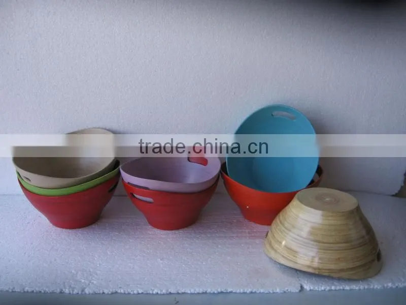 spun bamboo bowl