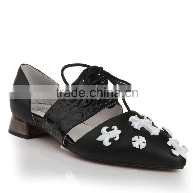 Charming woman shoe 2015 flat lady shoes Elegant Lady Shoes Woman with stud