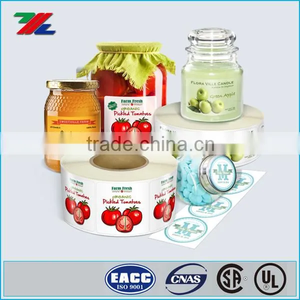 Food Label / Jar Label sticker printed / Custom printed for adhesive label
