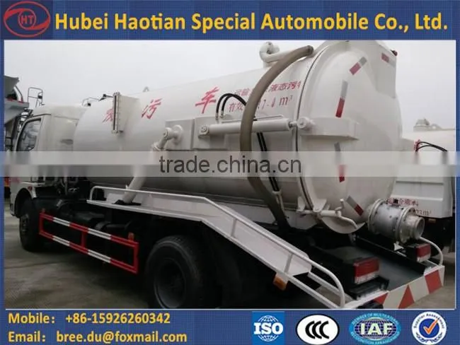 3~12 cbm waste water suction truck for sewage cleaning/fecal treatment