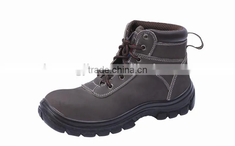 PU injection cow leather safety shoes