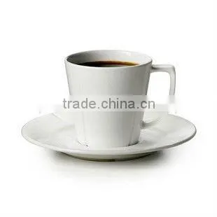 good quality design romantic white ceramic coffee cup with saucer