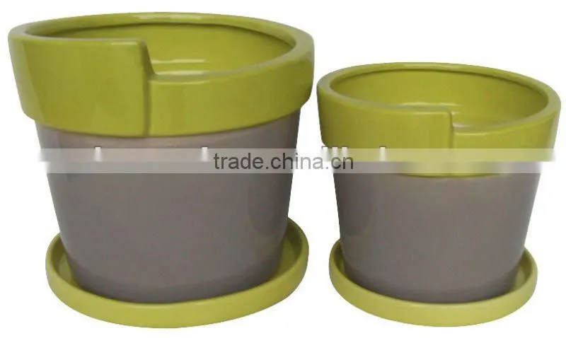 ceramic new pot 2 color mixed