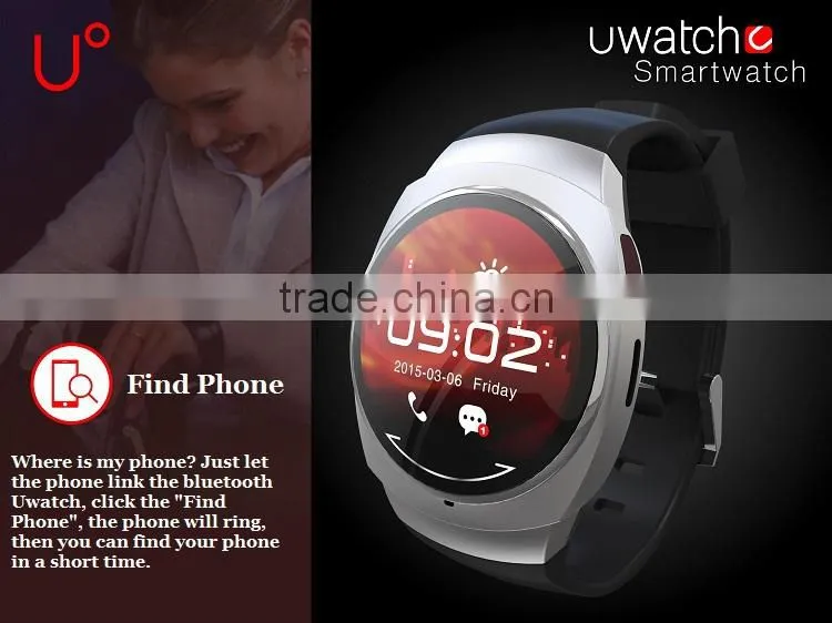 Cheap wrist watch with MP3 player compatiable with smartphone U0 smart watch