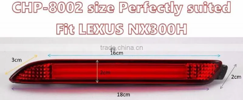 New Design Car LED Red Brake Rear Bumper LIGHT For LEXUS NX300H