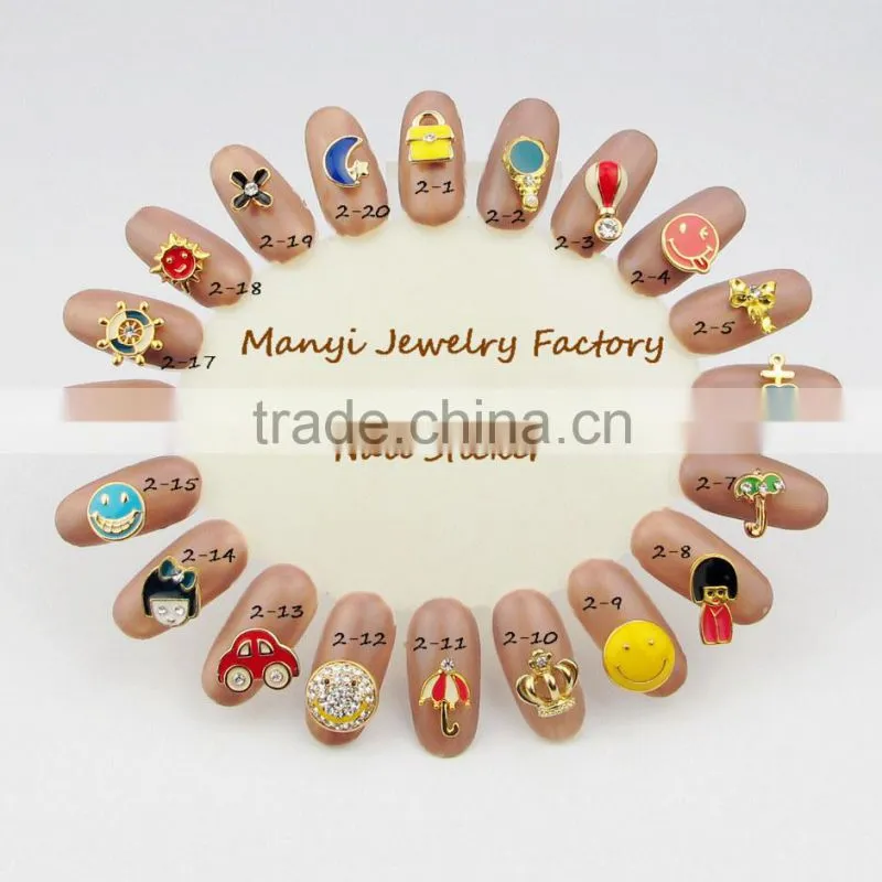 Americans retro and vintage crowns finger nail art jewelry design for 3d nail art sticker L0005