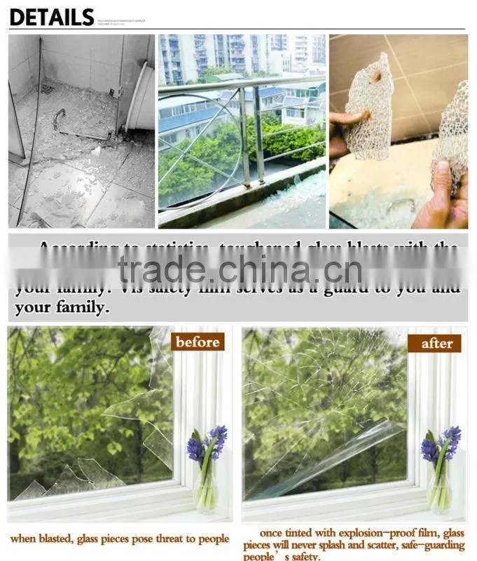 decorative protective film window security film for home