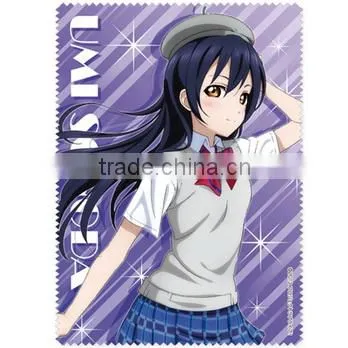 high quality microfibre glasses cleaning cloth with cartoon design sales of Japanese
