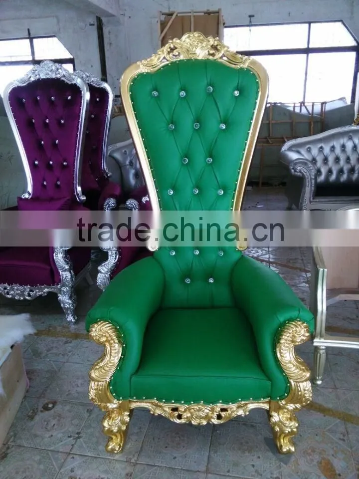 Classic Antique Reproduction Wood Throne Kings Chair