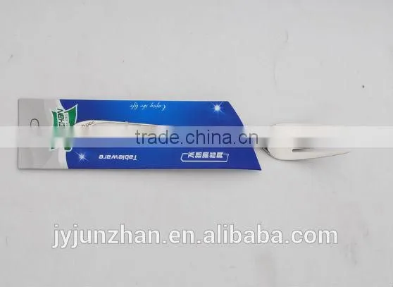 Supermarket hot-sell Dinner fork with hang tag and Factoy directly in Jieyang, factory sell directly