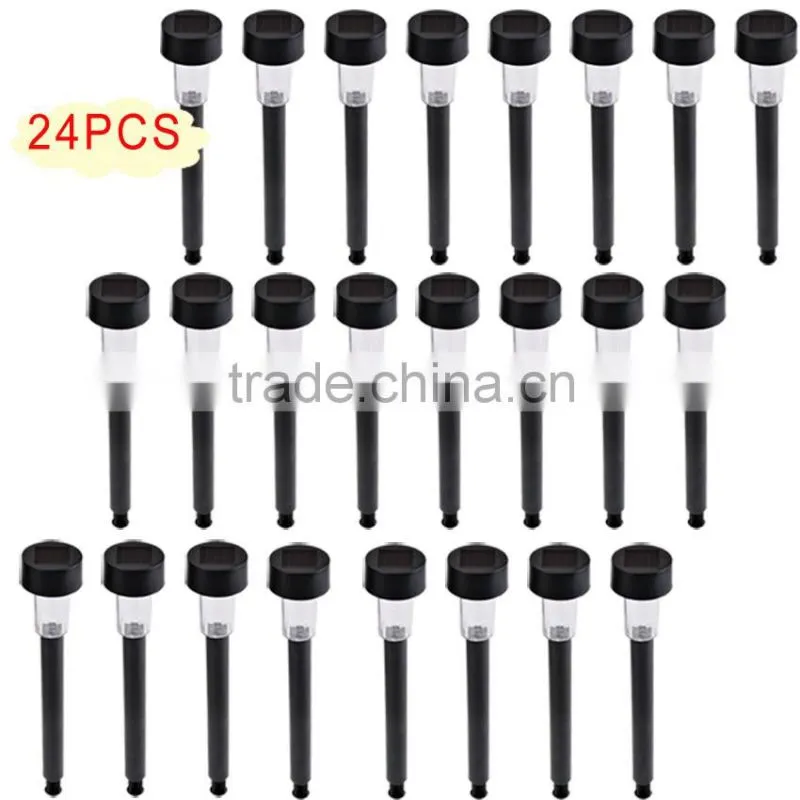 New 24PCS LED Outdoor Garden Path Lighting Landscape Solar Light WH002339