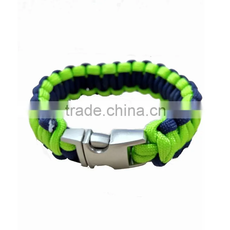 2015 paracord bracelet with fire starter for outdoor camping