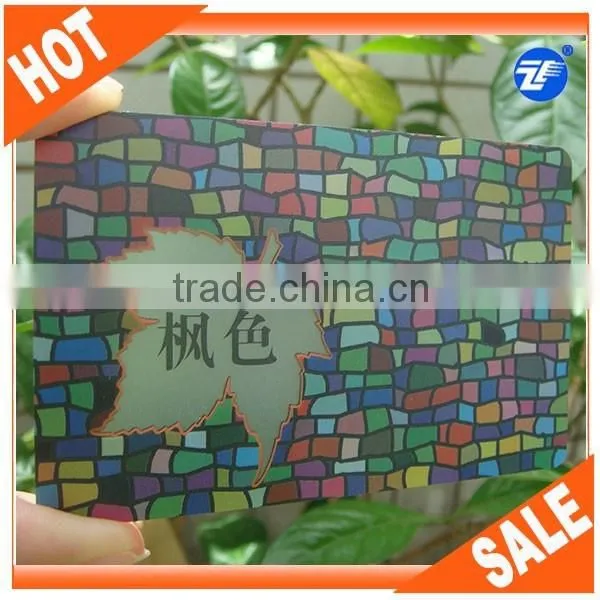 One side printed plastic 30 mil transparent card / business cards