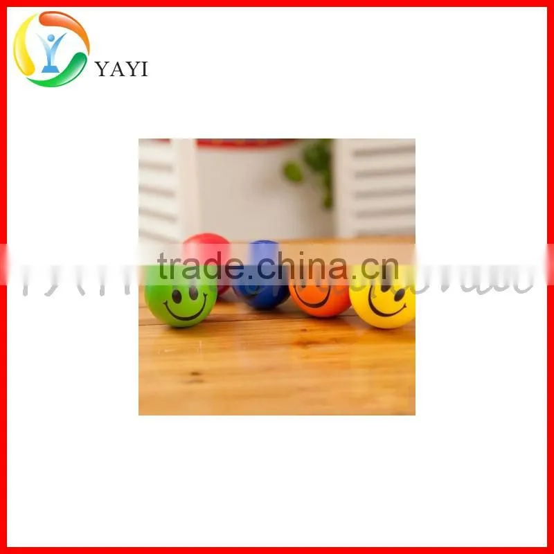 Hand Wrist Finger Exercise Stress Relief Happy Face PU Squeeze Ball