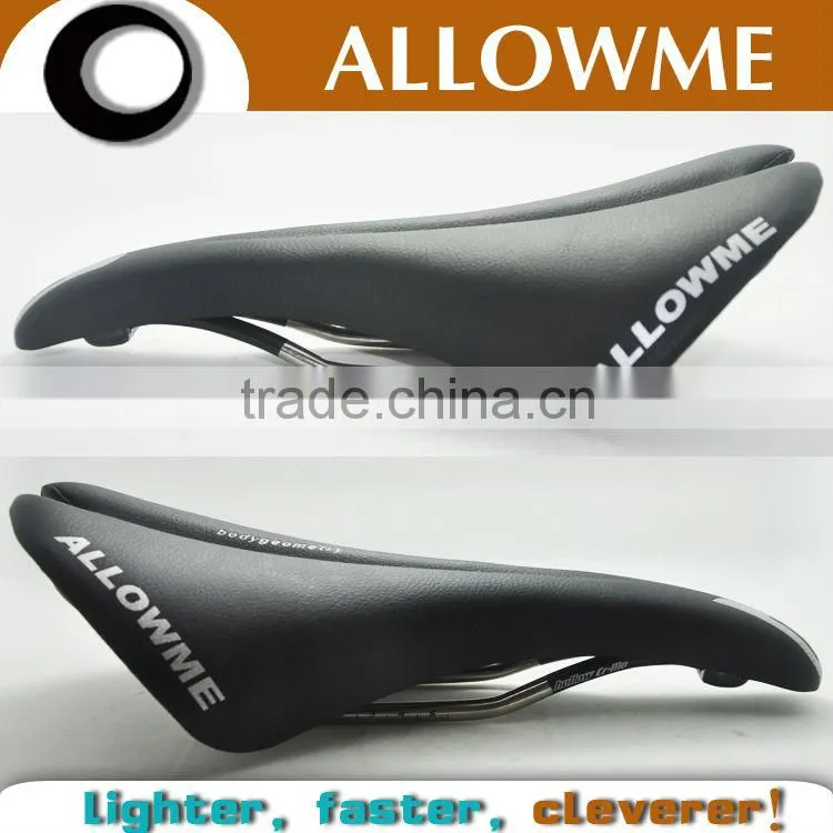 allowme 143mm soft comfortable titanium super light imitation leather MTB bicycle saddle manufactures