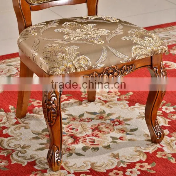 whole sale luxury dining chair with carving pattern, wood side chair