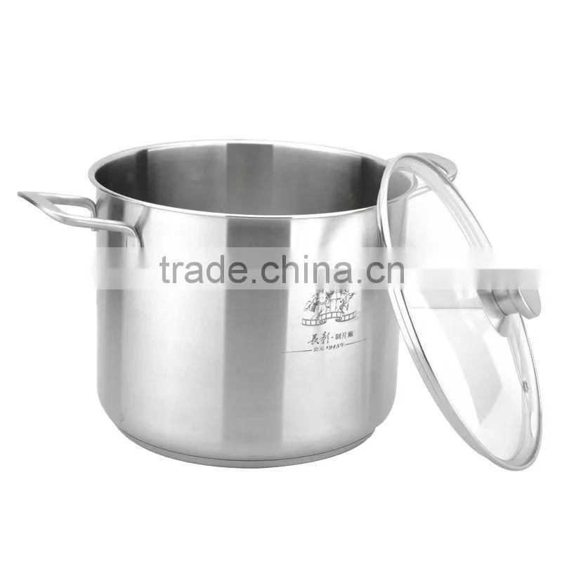 Stainless steel cooking pan with compound bottom&Stainless steel cookware&Stainless Steel Soup Pot with Cover/Induction pot