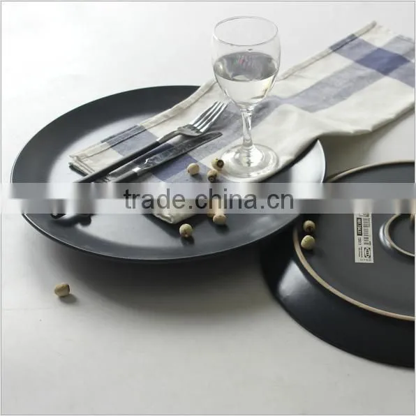 Pasta Pircular Flat Large Steak Dinner Plate Hotel Restaurant Ceramic Tableware SJ-0041