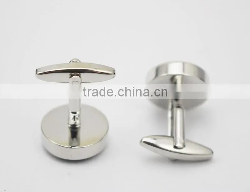 Round black Carbon fiber inlay cufflinks Carbon Fiber Mens Cufflinks