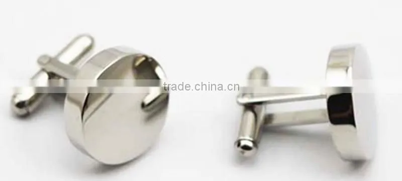 Steel custom made cufflinks blank make custom cufflinks