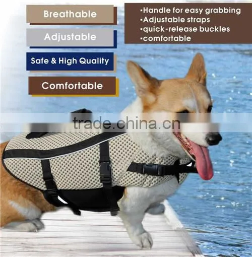 Pet high-perrformance doggy flotation vest dog lift jacket brow 30cm