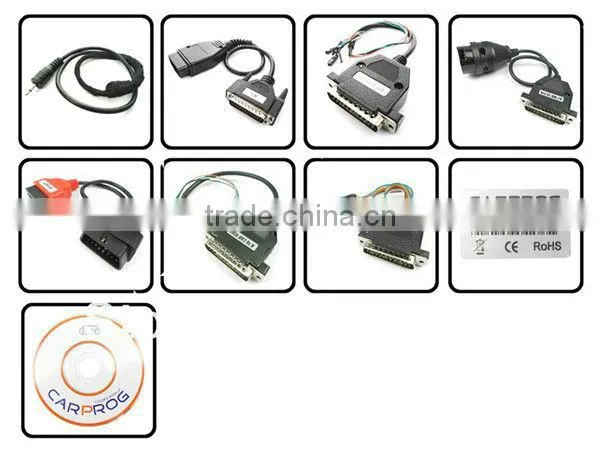 Activated and all 21 Adapters car repair and programmer tools CAR PROG Free shipping CARPROG FULL V5.31 with all Softwares