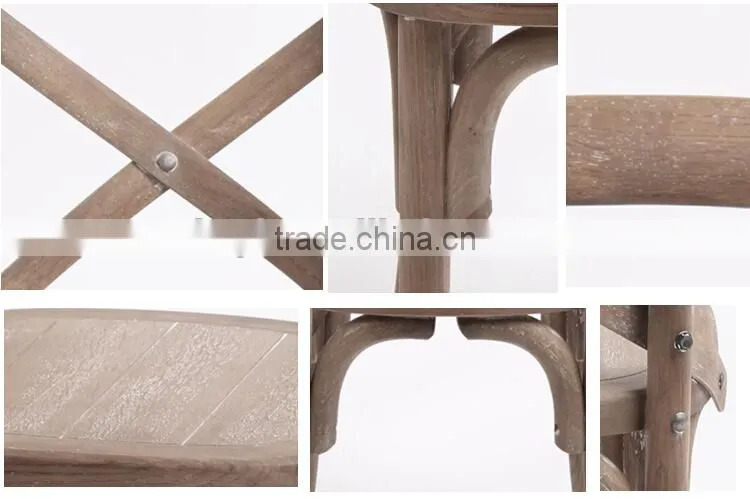 Children Room Wholesale baby Wood cross back armless chair /baby sitting chair(CH-614S-OAK)