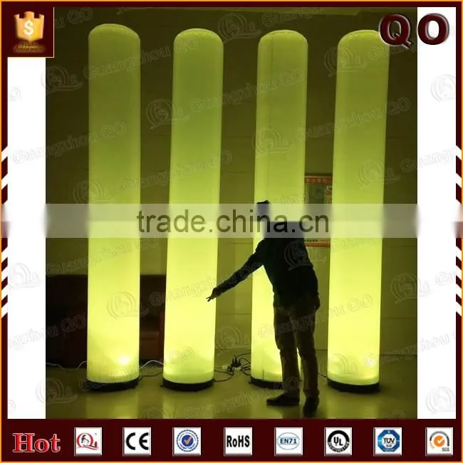 Outdoor and indoor decoration inflatable lighting pillar for wedding