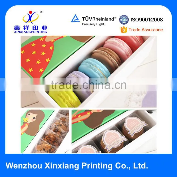 Multicolour Cute Design Macaron Cake Packing Boxes Biscuit &Cookie Boxes