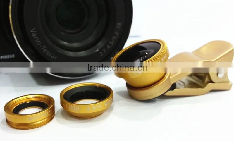 3in1 Wide Angle+Macro+Fish Eye Camera Lens for Mobile Cell Phone