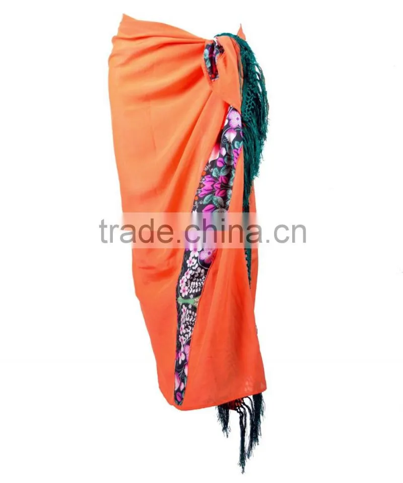 100%Polyester material sarong 100*180cm different designs sarong wholesale