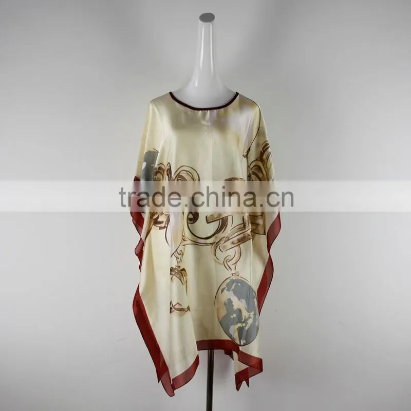 Wholesale women mini chiffon dress bat-winglong sleeve casual dress