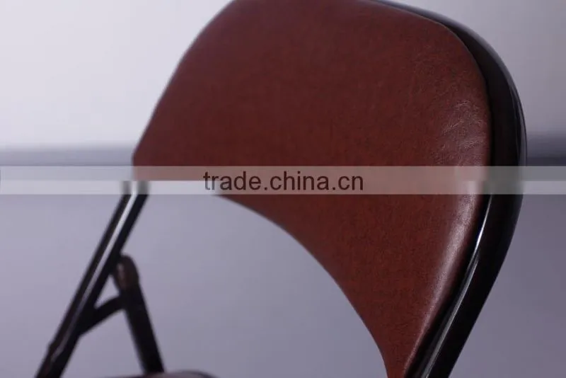 hot cheap PU leather folding chair with metal frame 1083A