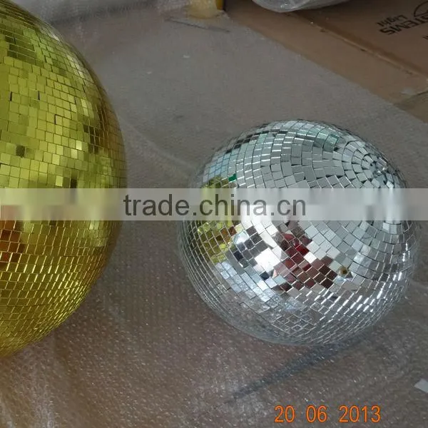 Gold mirror ball 75cm 30inch size rotating mirror ball With Fiberglass core