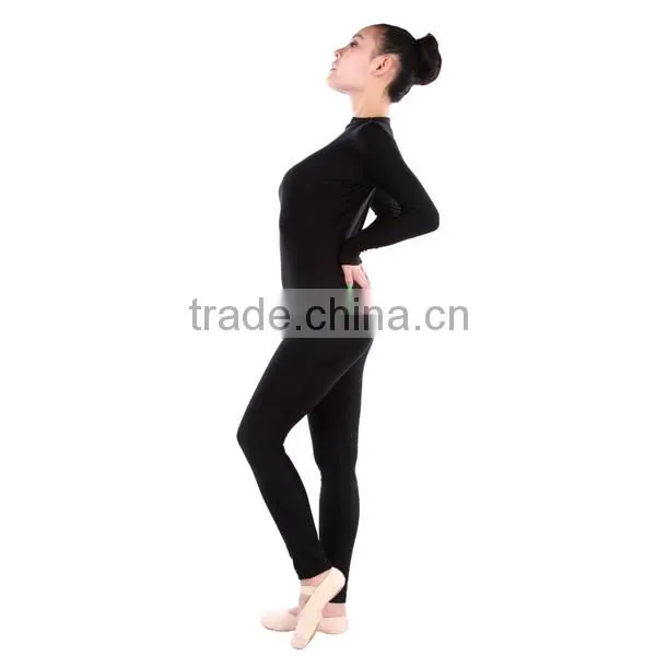 A2624 girls dance unitards wholesale high neck ballet unitards
