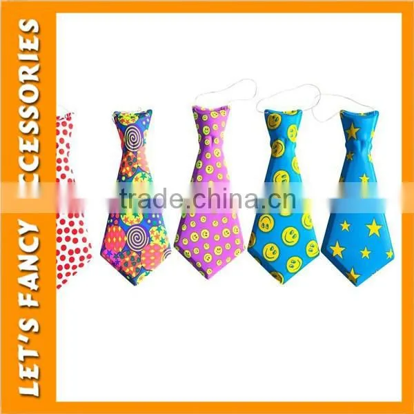 Glittery Colours carnival party elastic plastic necktie Neckwear