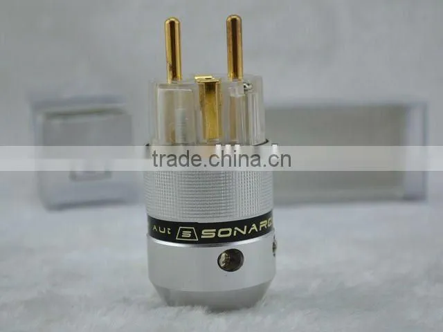 SonarQuest Aluminum metal gold-plated EU Power connector