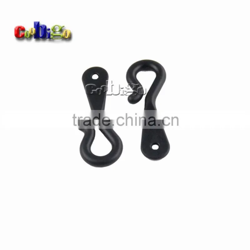 47*16mm Black Plastic Hanger&Hook For Garment Textile Accessories #FLC235-B