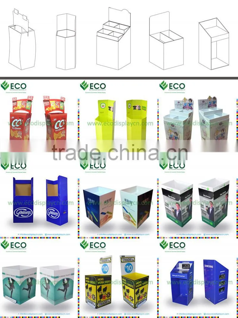 Customized Folding Factory Price Cardboard Laminate Trolley Bags For Exhibition