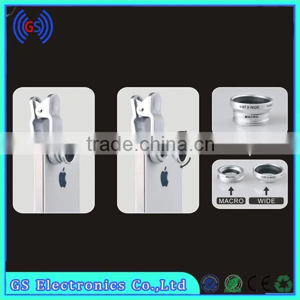 Universal 3 in 1 For Iphone Camera Lens Mobile Phone Fisheye Macro Wide Angle Camera Lens