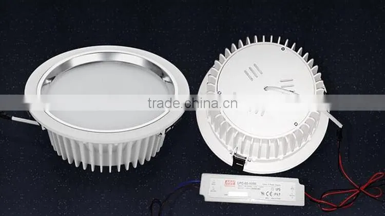 High color rendering uniform luminance no dark space high power 40w led ceiling downlights