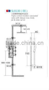 bathroom thermostatic overhead shower